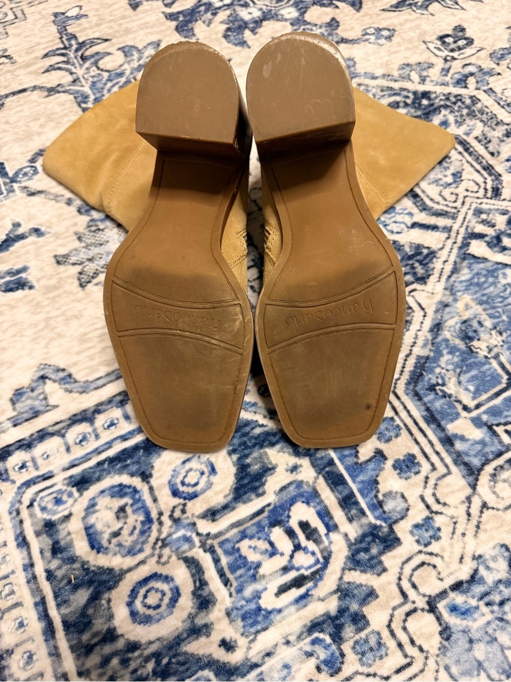 Franco Sarto Womens Stevie Suede Square Toe Booties - Picture 6 of 8
